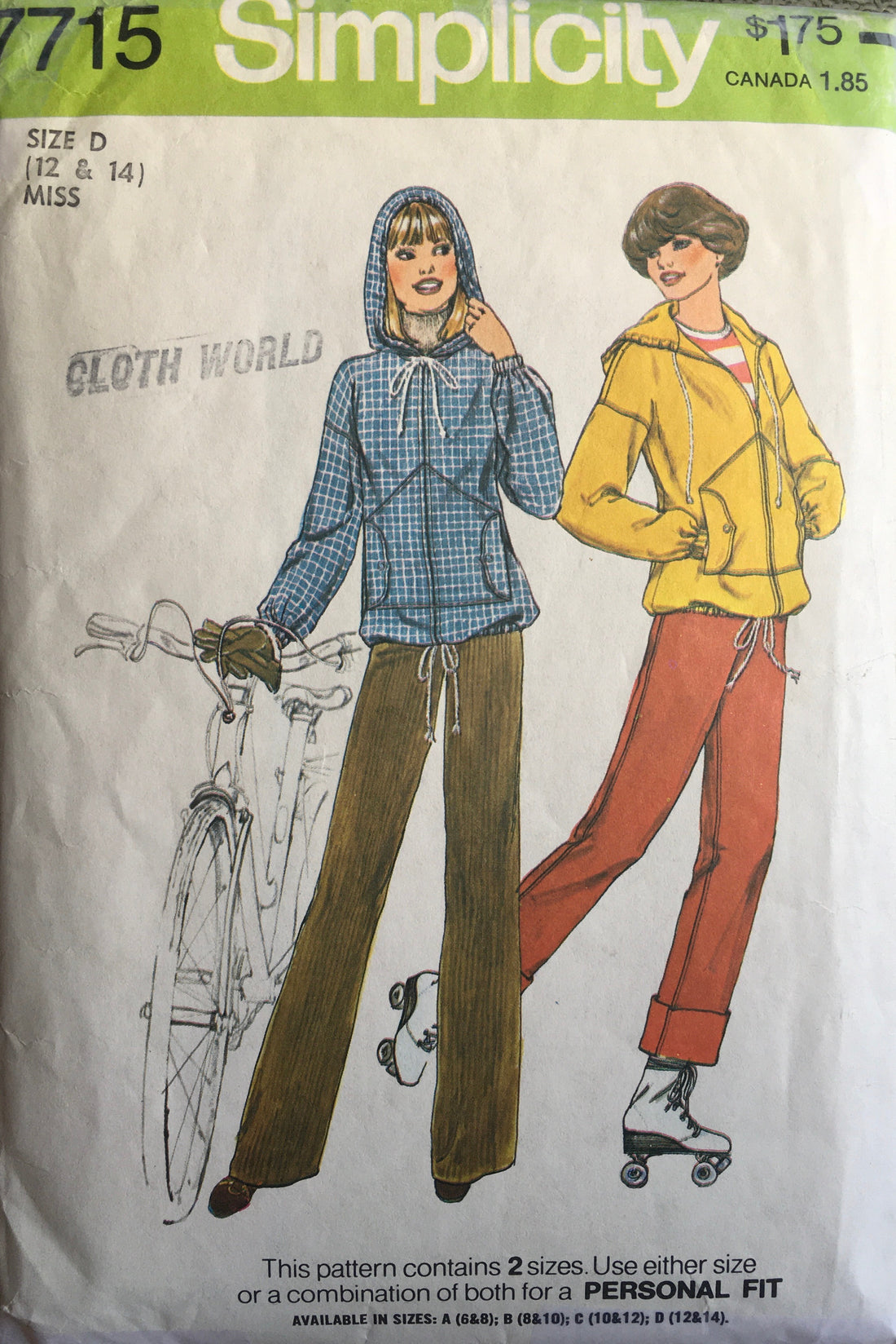 Simplicity 7715 Sewing Pattern (Vintage) CUT
