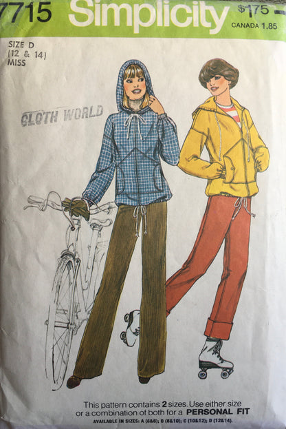 Simplicity 7715 Sewing Pattern (Vintage) CUT