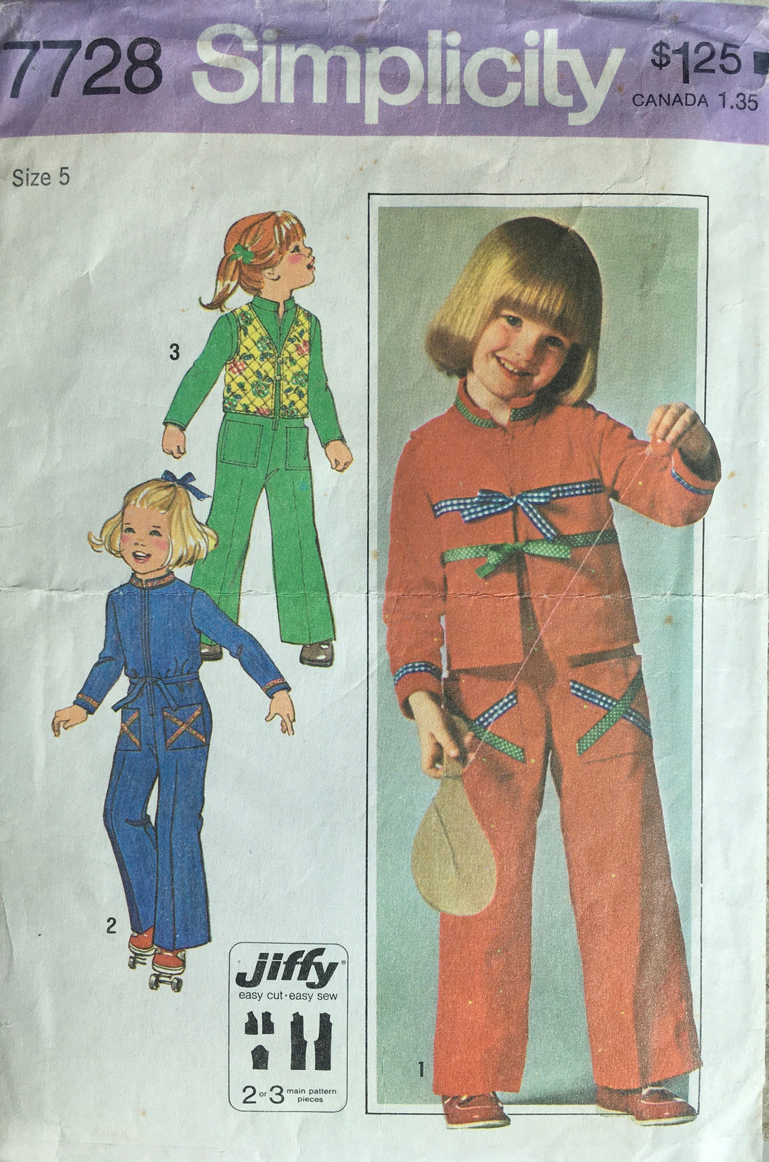 Simplicity 7728 Sewing Pattern (Vintage) CUT