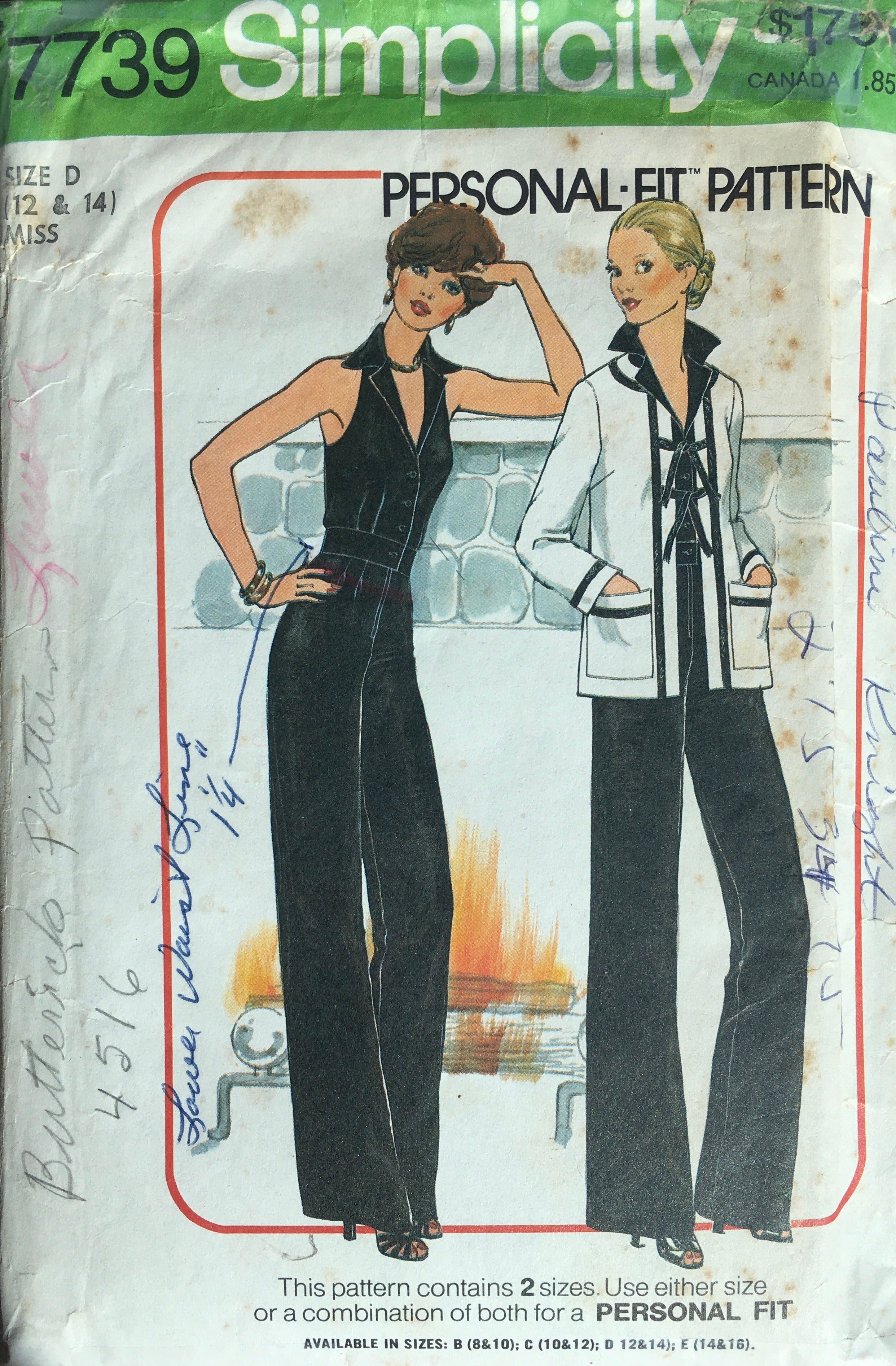 Simplicity 7739 Sewing Pattern (Vintage) CUT