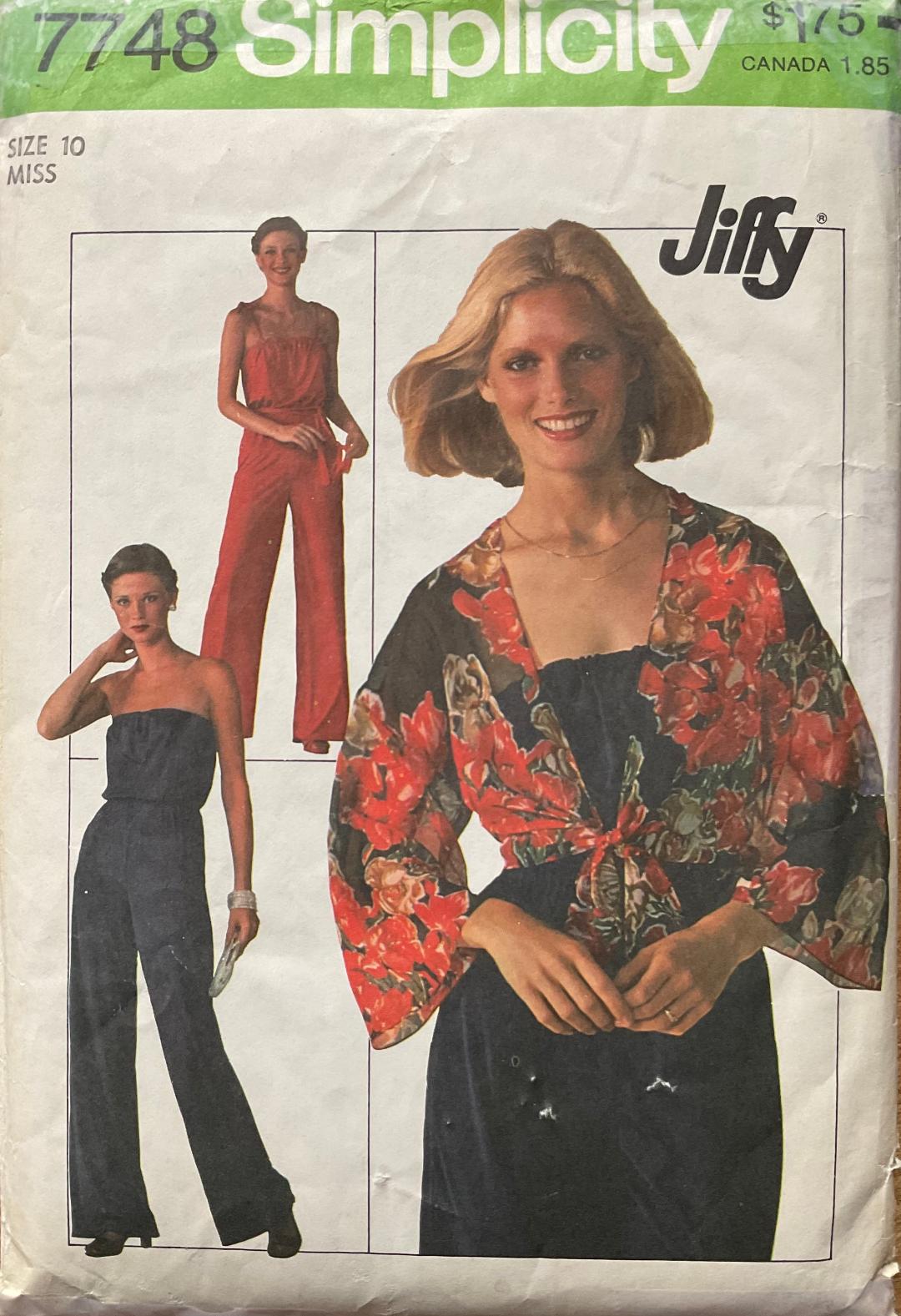 Simplicity 7748 Sewing Pattern (Vintage) CUT