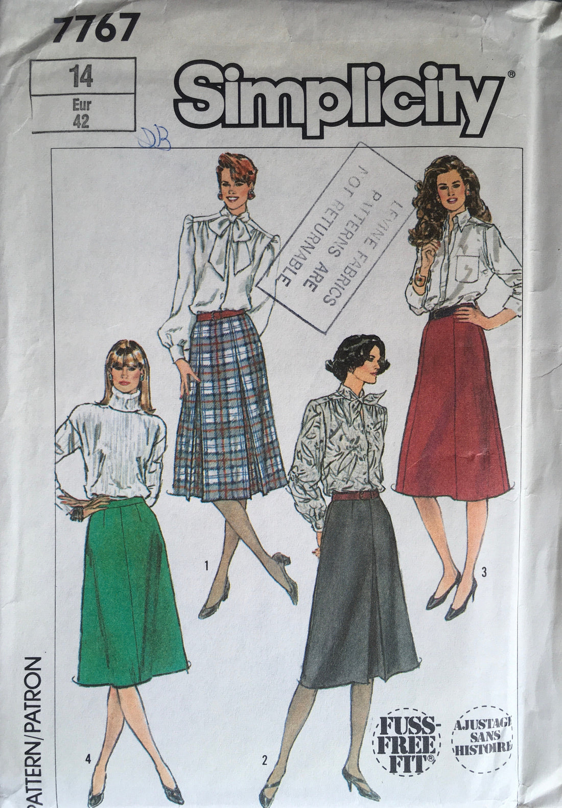 Simplicity 7767 Sewing Pattern (Vintage) UNCUT
