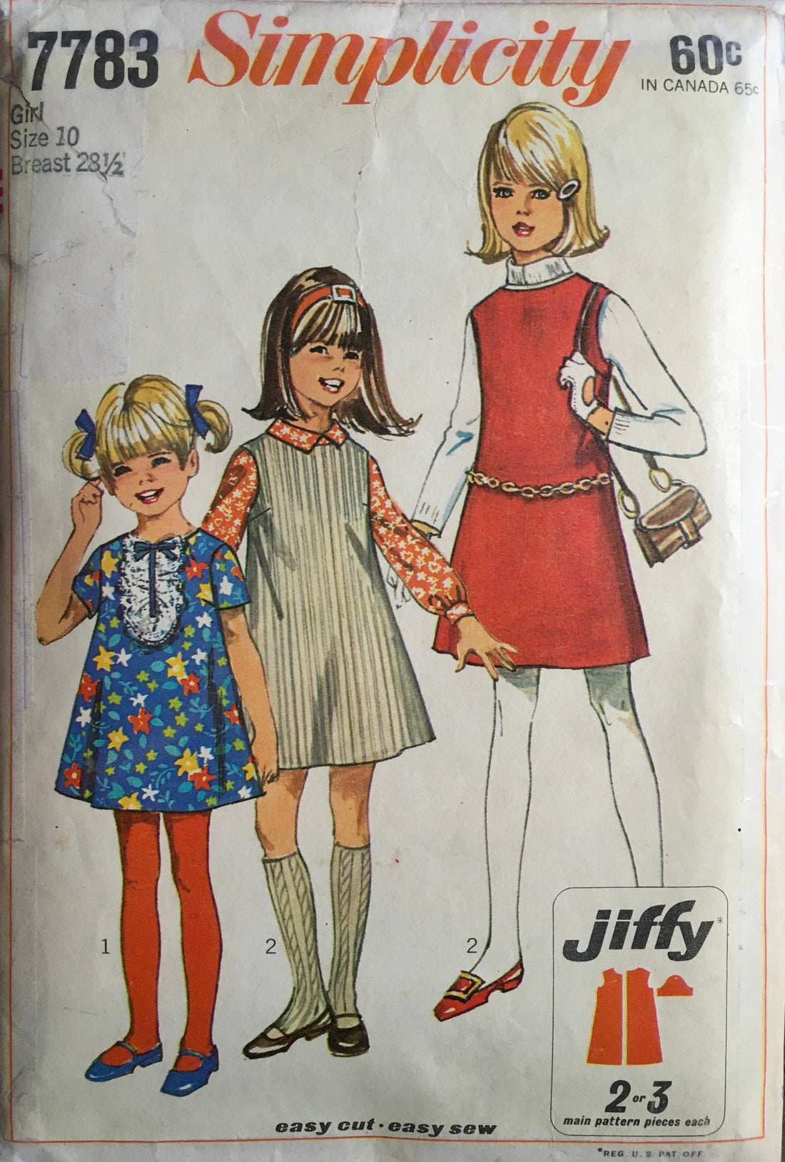 Simplicity 7783 Sewing Pattern (Vintage) CUT