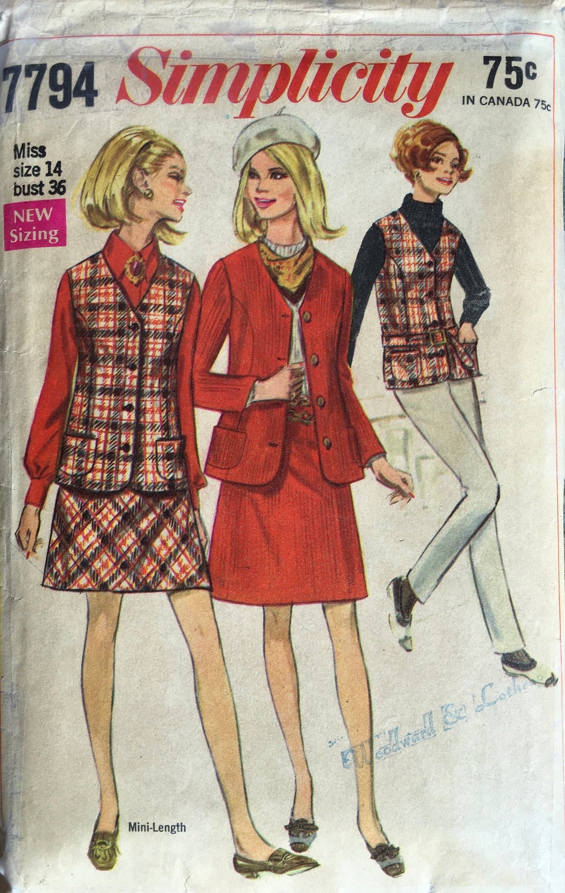 Simplicity 7794 Sewing Pattern (Vintage) CUT
