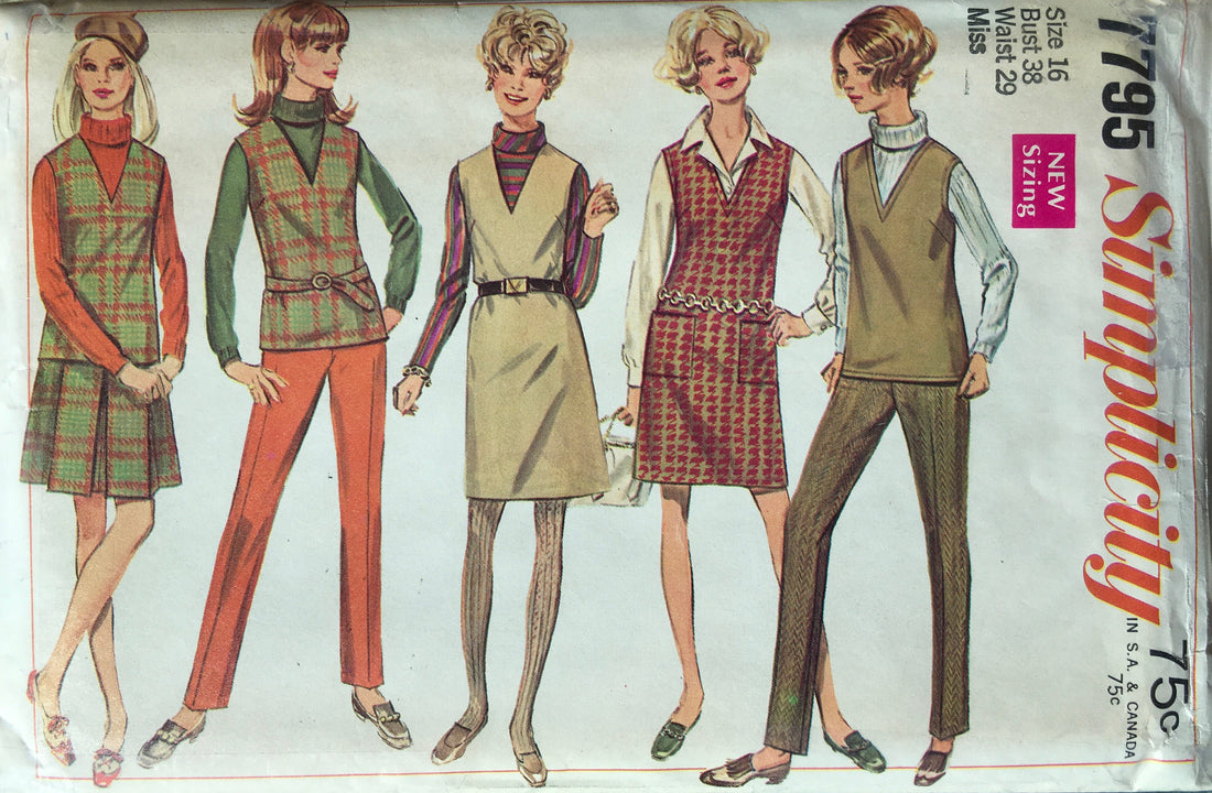 Simplicity 7795 Sewing Pattern (Vintage) UNCUT/CUT
