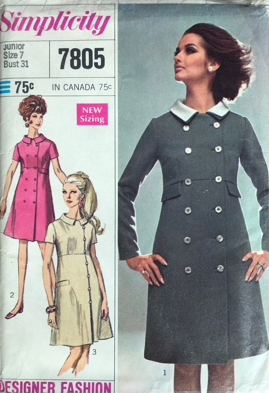 Simplicity 7805 Sewing Pattern (Vintage) UNCUT