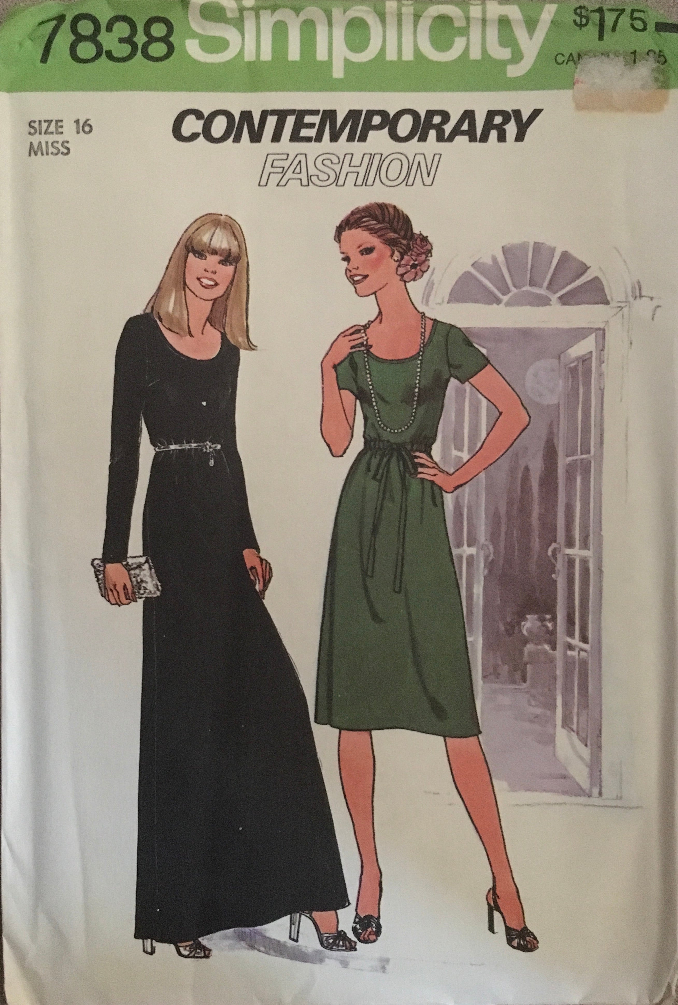 Simplicity 7838 Sewing Pattern (Vintage) UNCUT/CUT