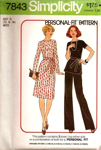 Simplicity 7843 Sewing Pattern (Vintage) UNCUT