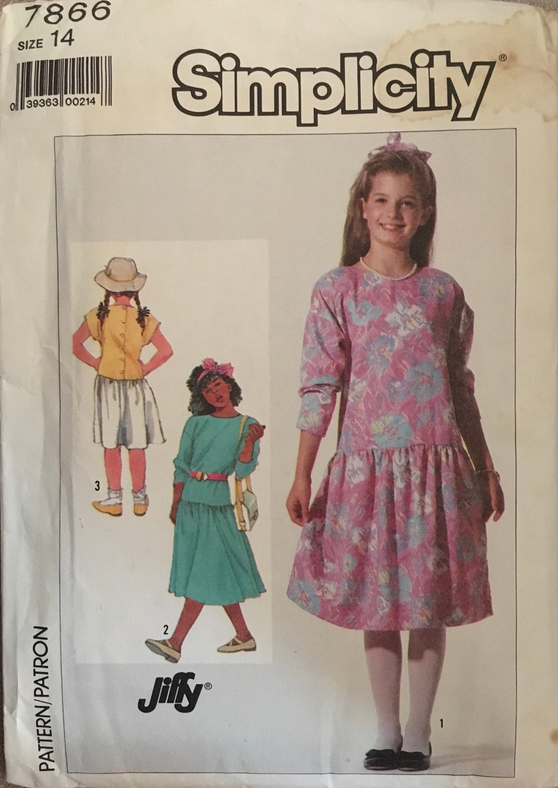 Simplicity 7866 Sewing Pattern (Vintage) CUT