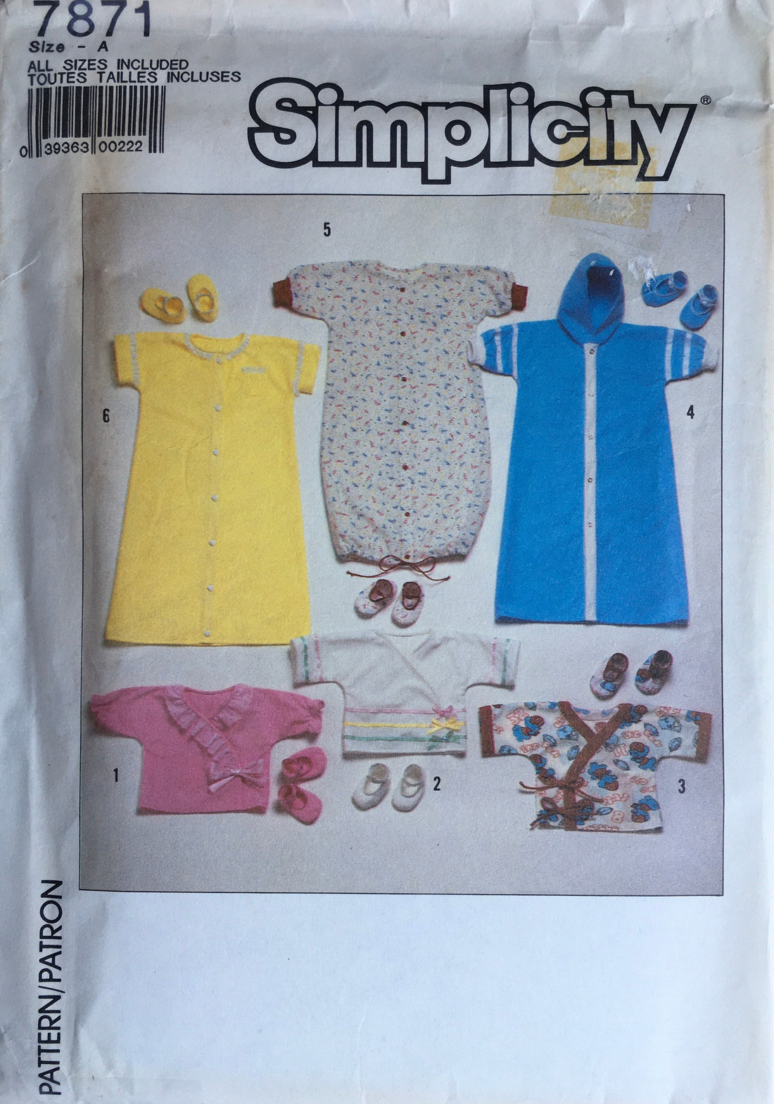 Simplicity 7871 Sewing Pattern (Vintage) UNCUT