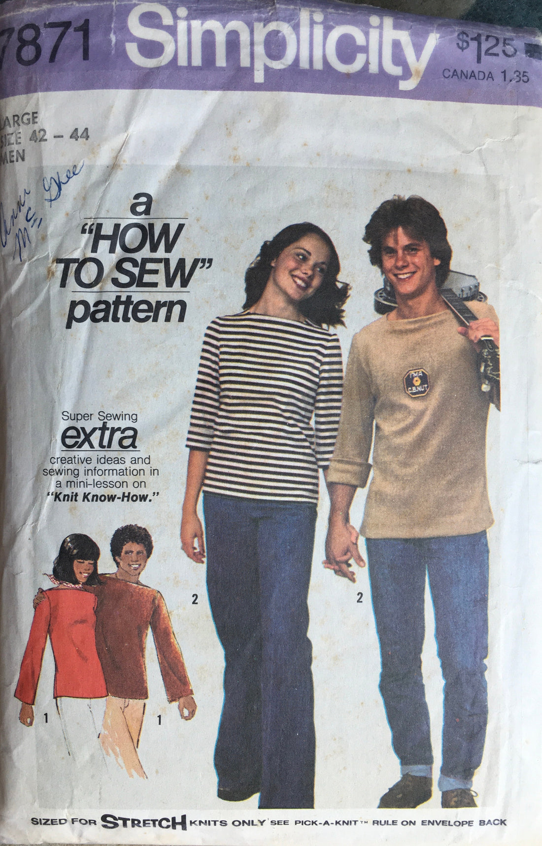 Simplicity 7871 Sewing Pattern (Vintage) CUT