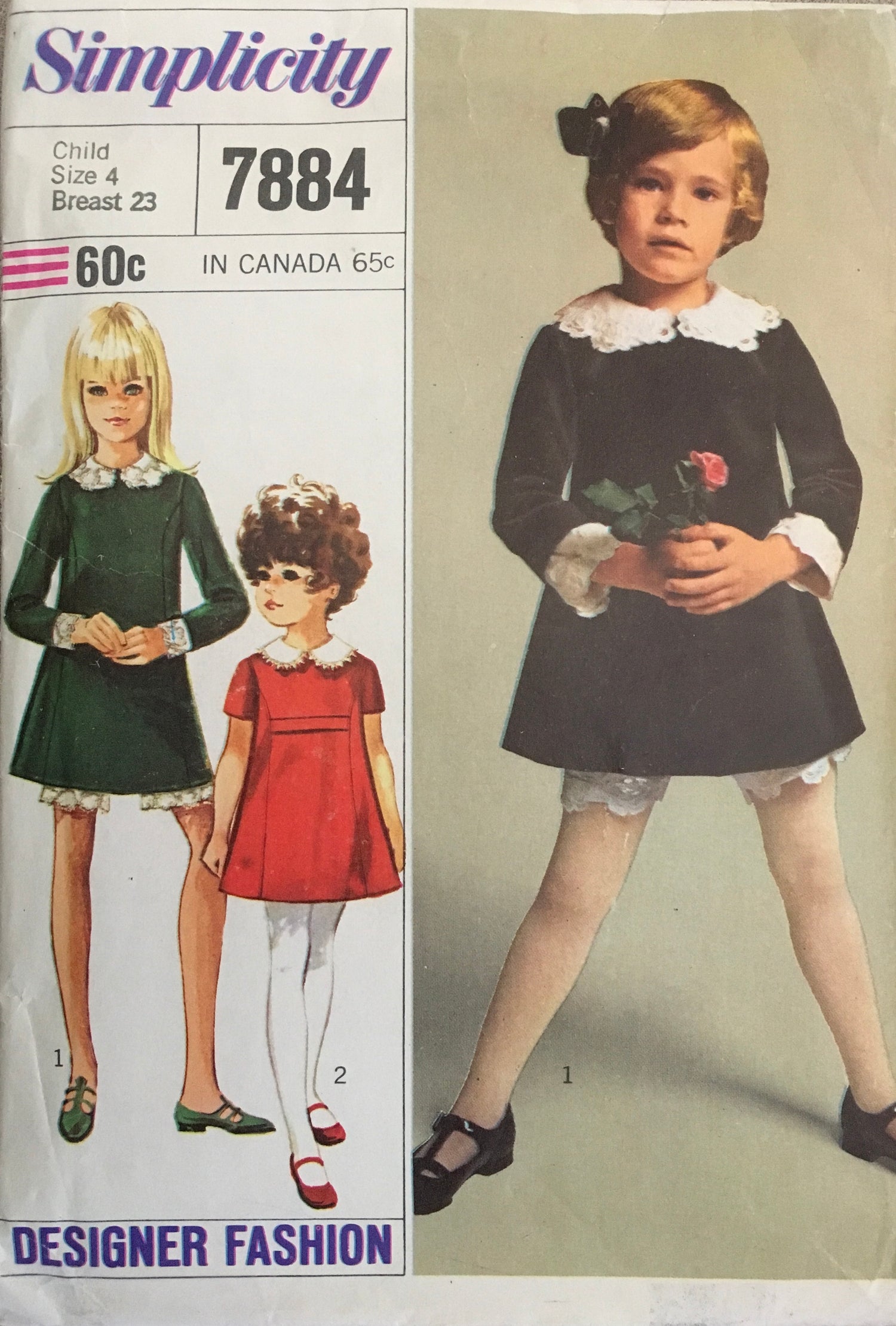 Simplicity 7884 Sewing Pattern (Vintage) CUT