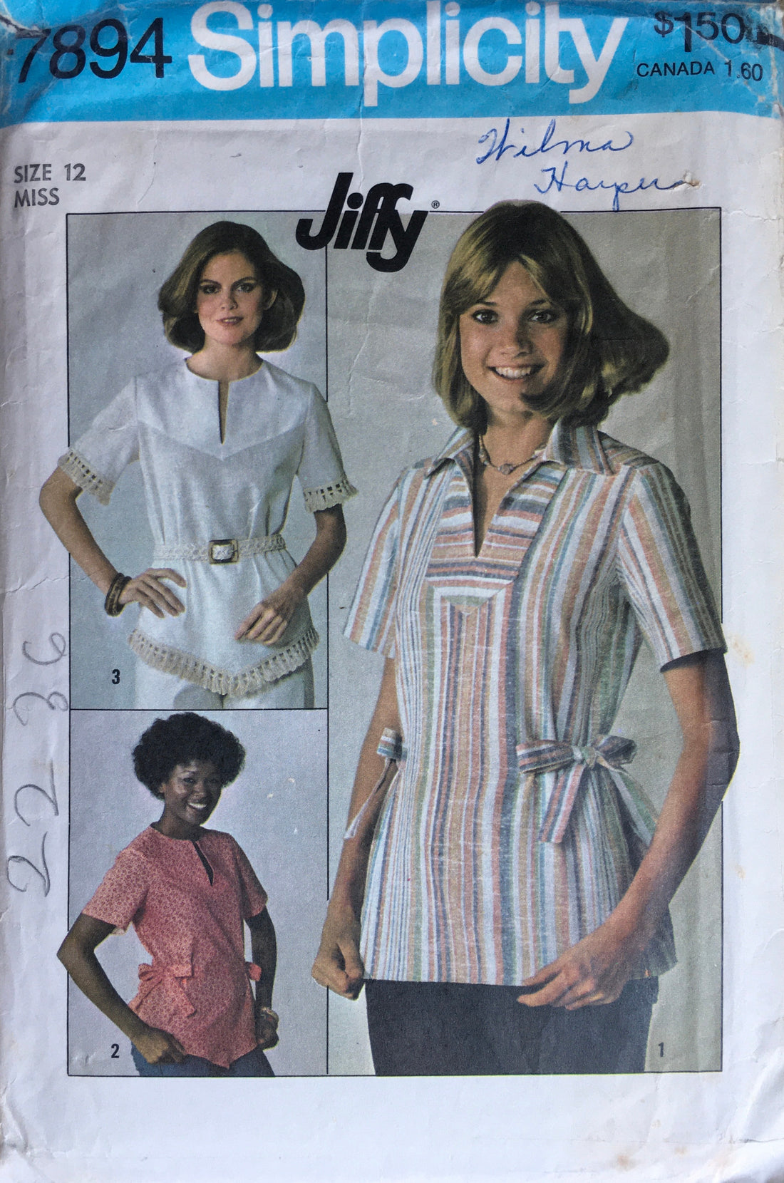 Simplicity 7894 Sewing Pattern (Vintage) CUT