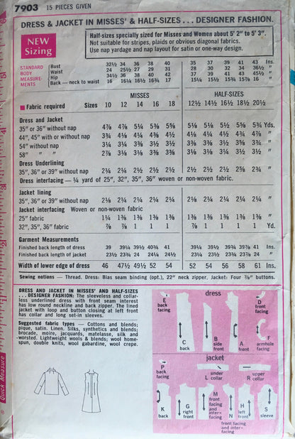 Simplicity 7903 Sewing Pattern (Vintage) CUT