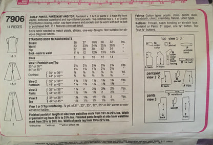 Simplicity 7906 Sewing Pattern (Vintage) CUT
