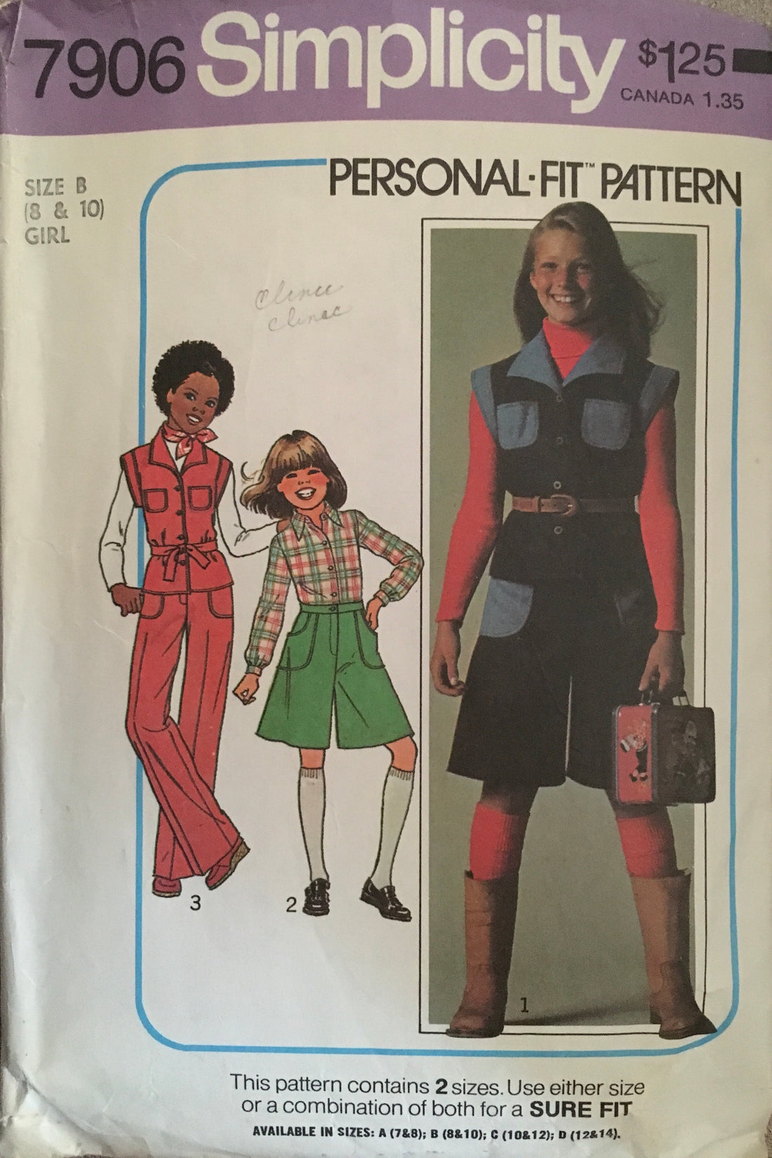 Simplicity 7906 Sewing Pattern (Vintage) CUT