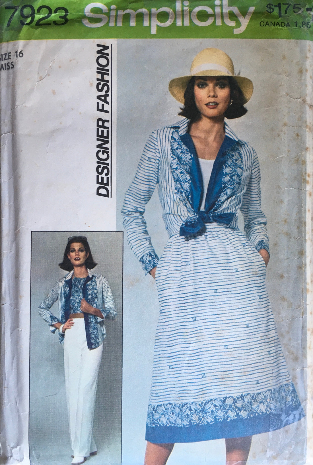 Simplicity 7923 Sewing Pattern (Vintage) CUT