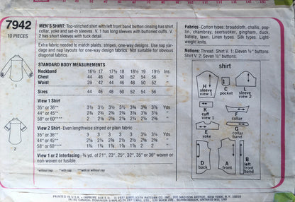 Simplicity 7942 Sewing Pattern (Vintage) UNCUT