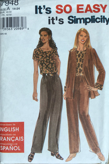 Simplicity 7948 Sewing Pattern (Vintage) UNCUT