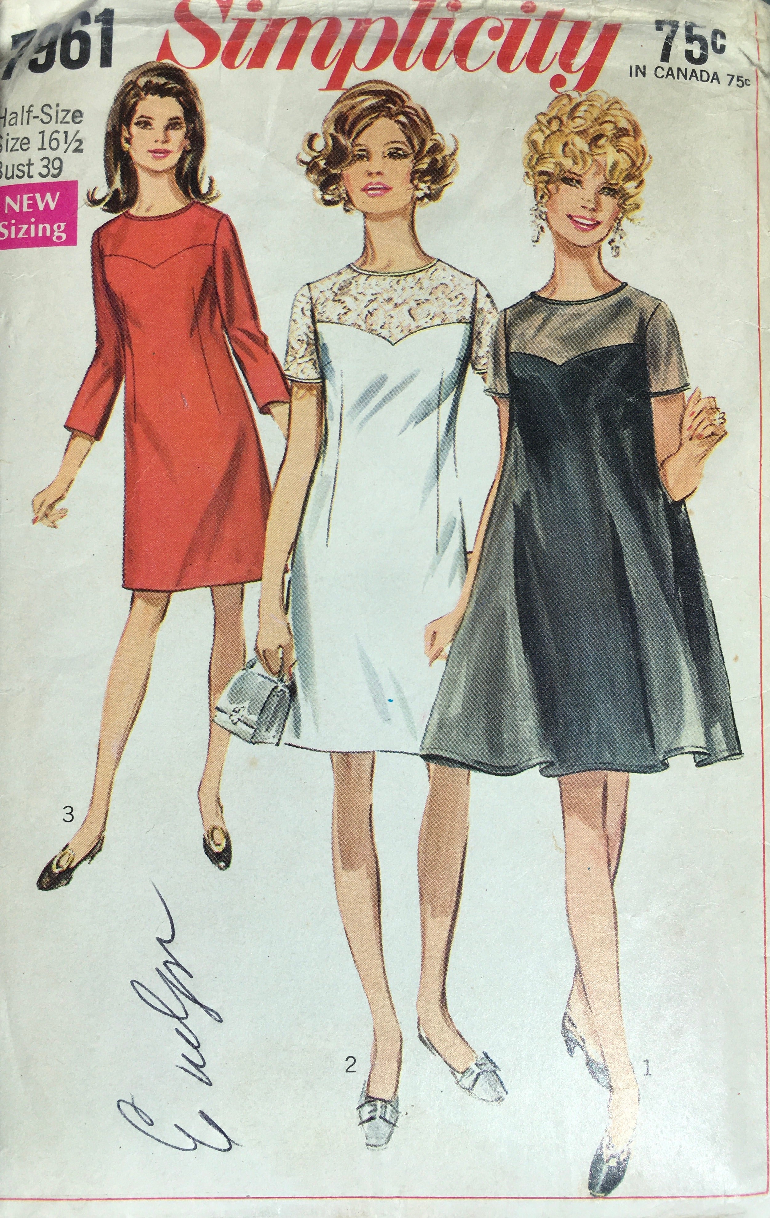 Simplicity 7961 Sewing Pattern (Vintage) CUT