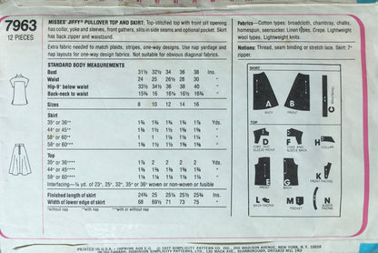 Simplicity 7963 Sewing Pattern (Vintage) CUT