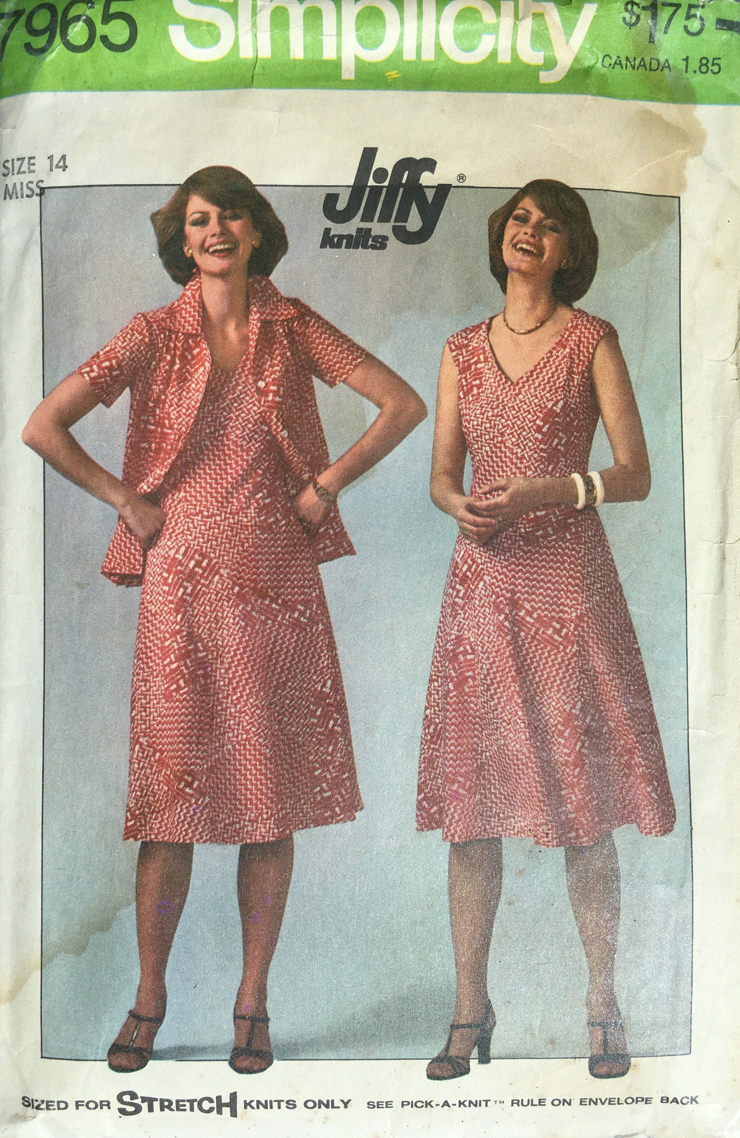 Simplicity 7965 Sewing Pattern (Vintage) CUT