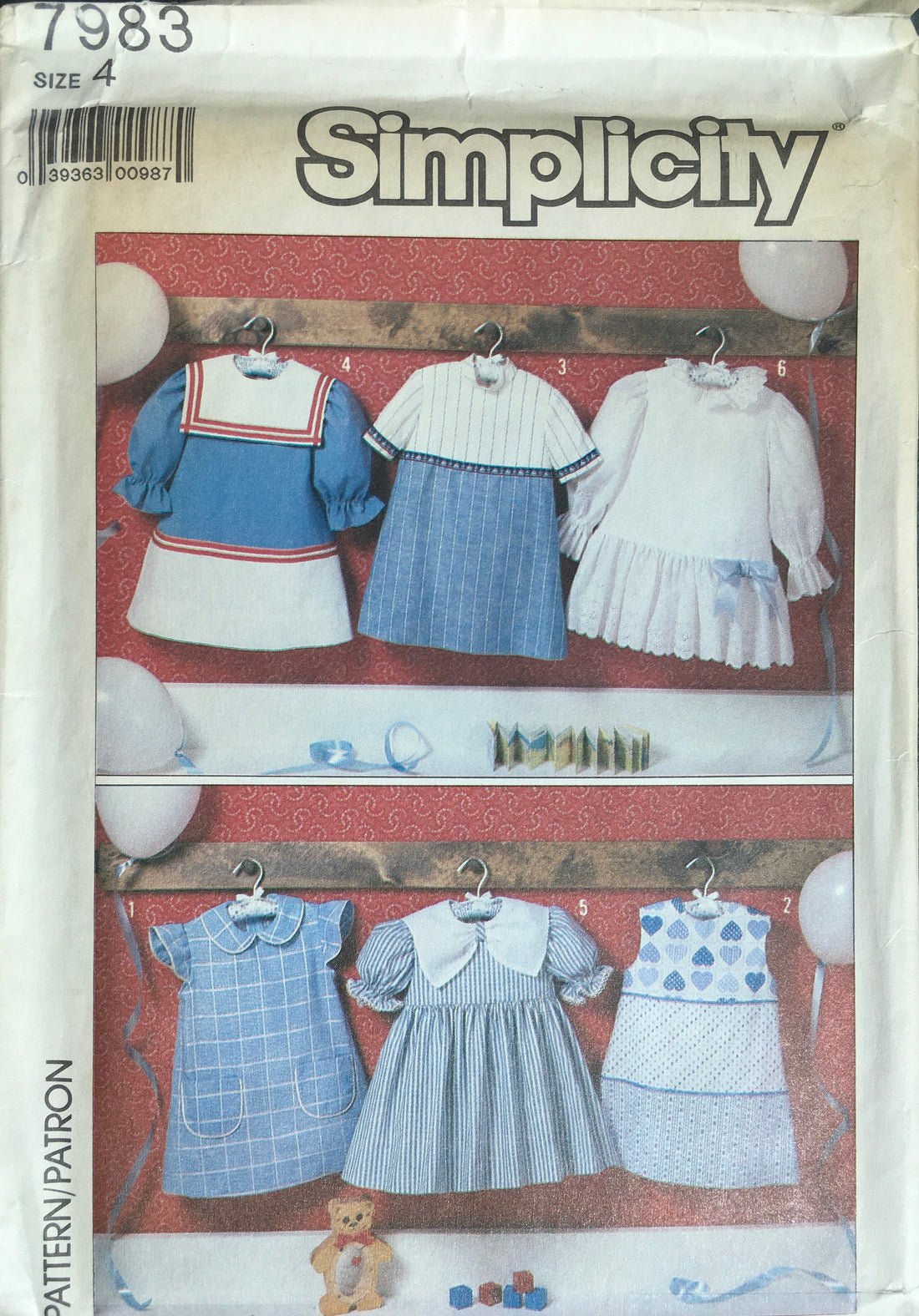 Simplicity 7983 Sewing Pattern (Vintage) UNCUT