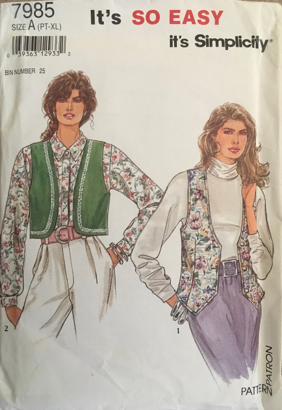 Simplicity 7985 Sewing Pattern (Vintage) UNCUT