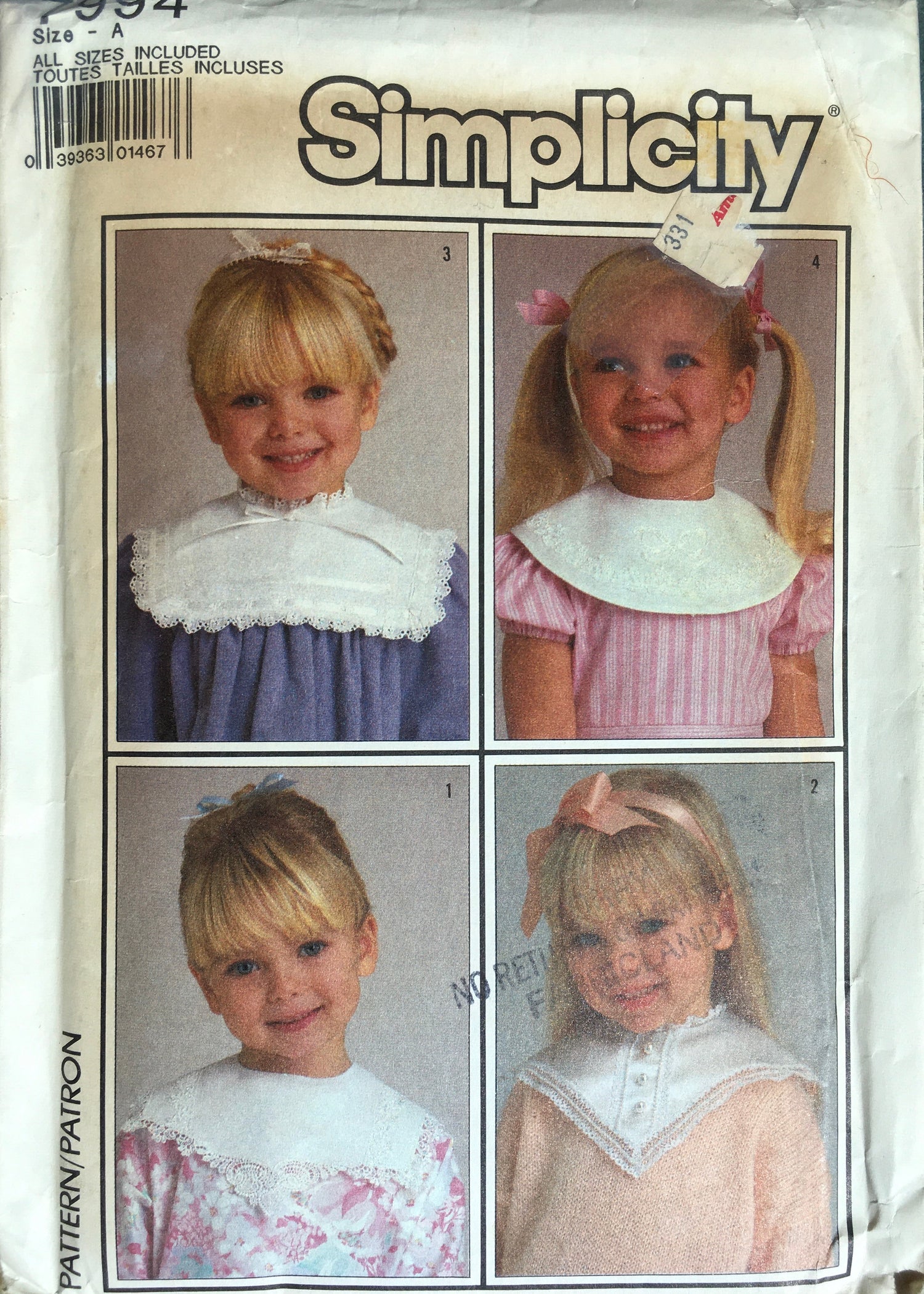 Simplicity 7994 Sewing Pattern (Vintage) CUT