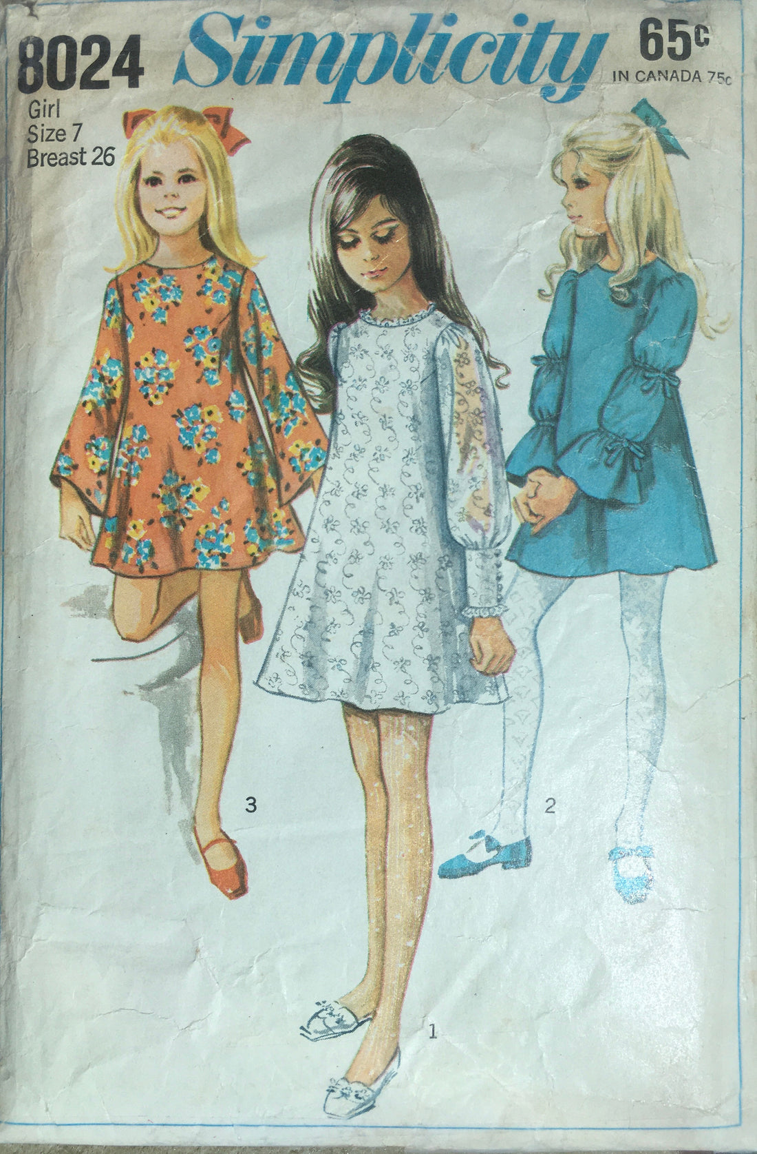 Simplicity 8024 Sewing Pattern (Vintage) CUT