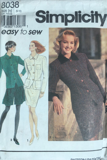 Simplicity 8038 Sewing Pattern (Vintage) UNCUT