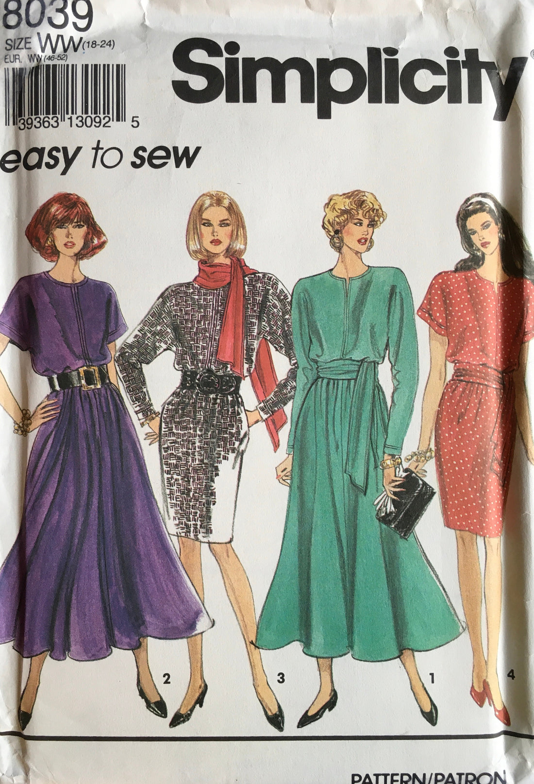 Simplicity 8039 Sewing Pattern (Vintage) UNCUT
