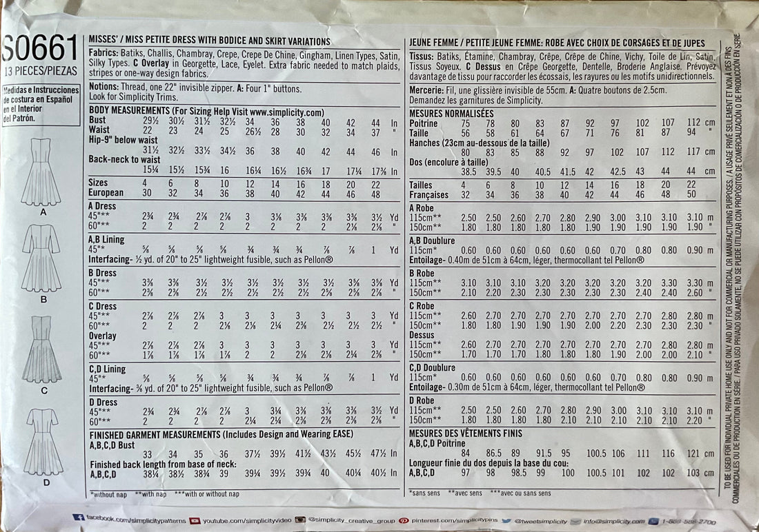 Simplicity 8048 Sewing Pattern CUT