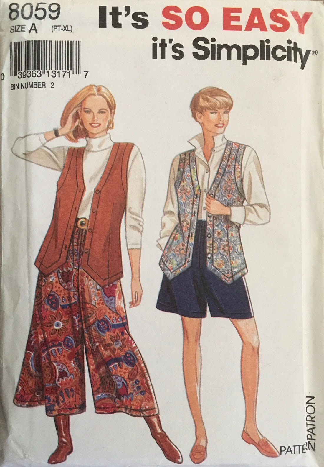 Simplicity 8059 Sewing Pattern (Vintage) UNCUT