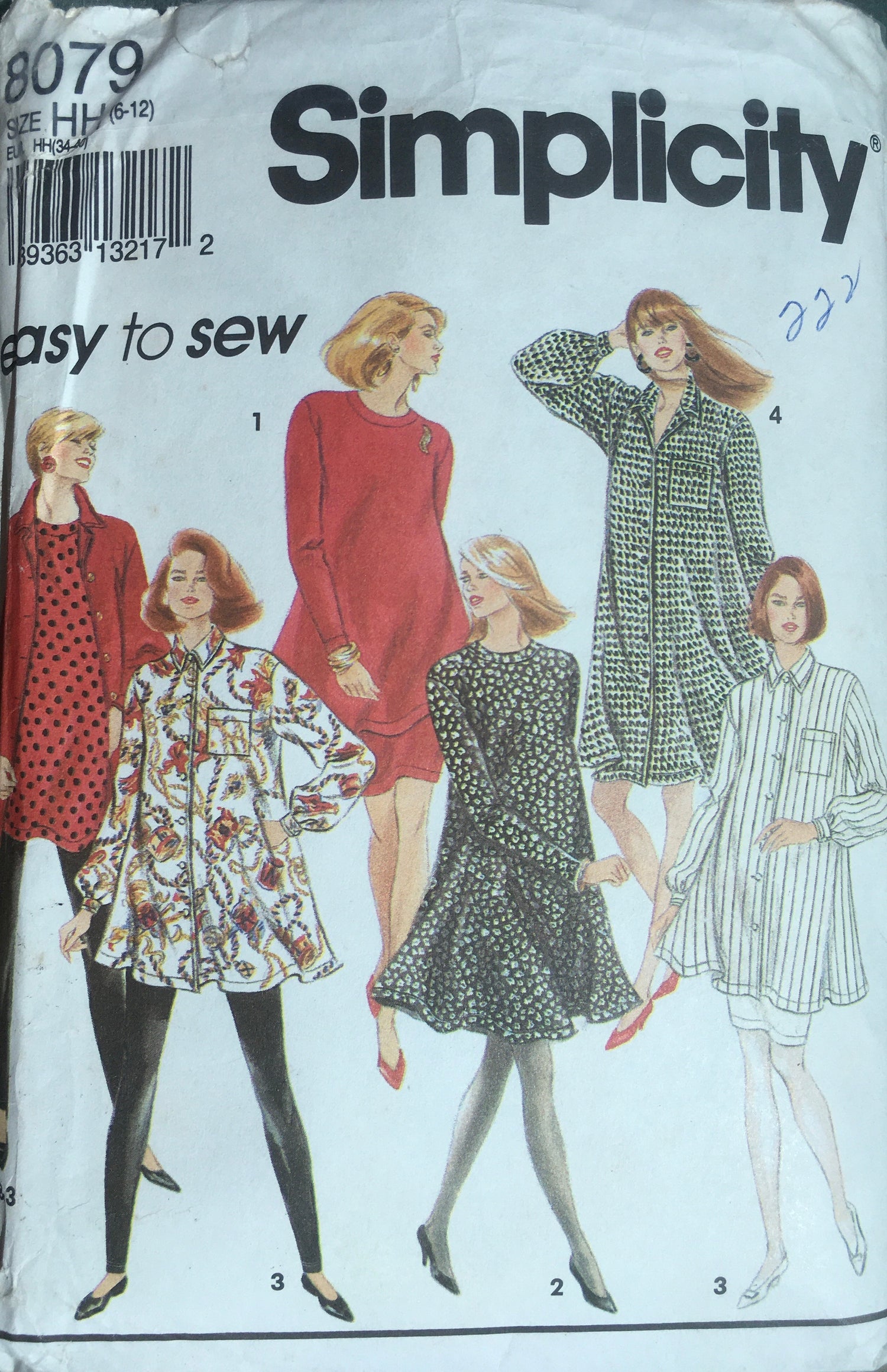 Simplicity 8079 Sewing Pattern (Vintage) CUT