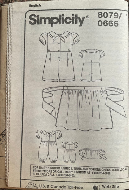 Simplicity 8079 Sewing Pattern (Vintage) UNCUT