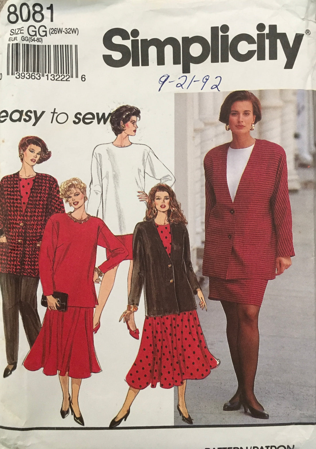 Simplicity 8081 Sewing Pattern (Vintage) CUT