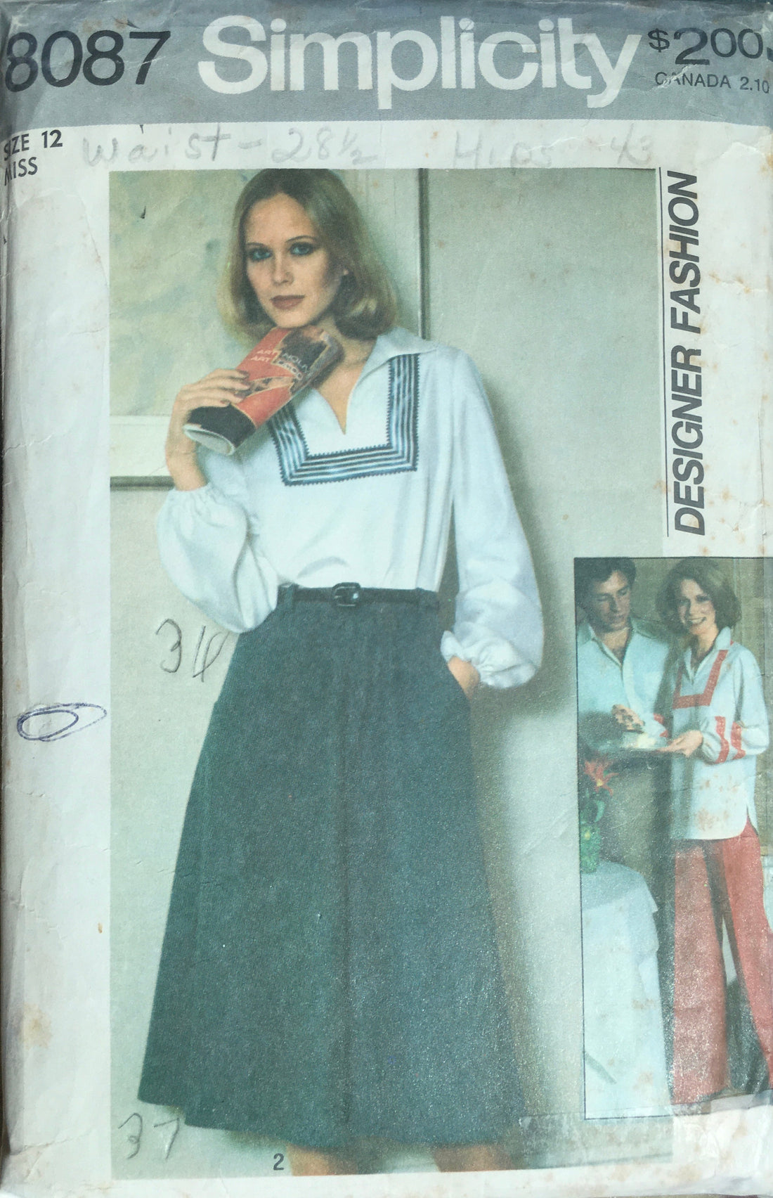 Simplicity 8087 Sewing Pattern (Vintage) CUT