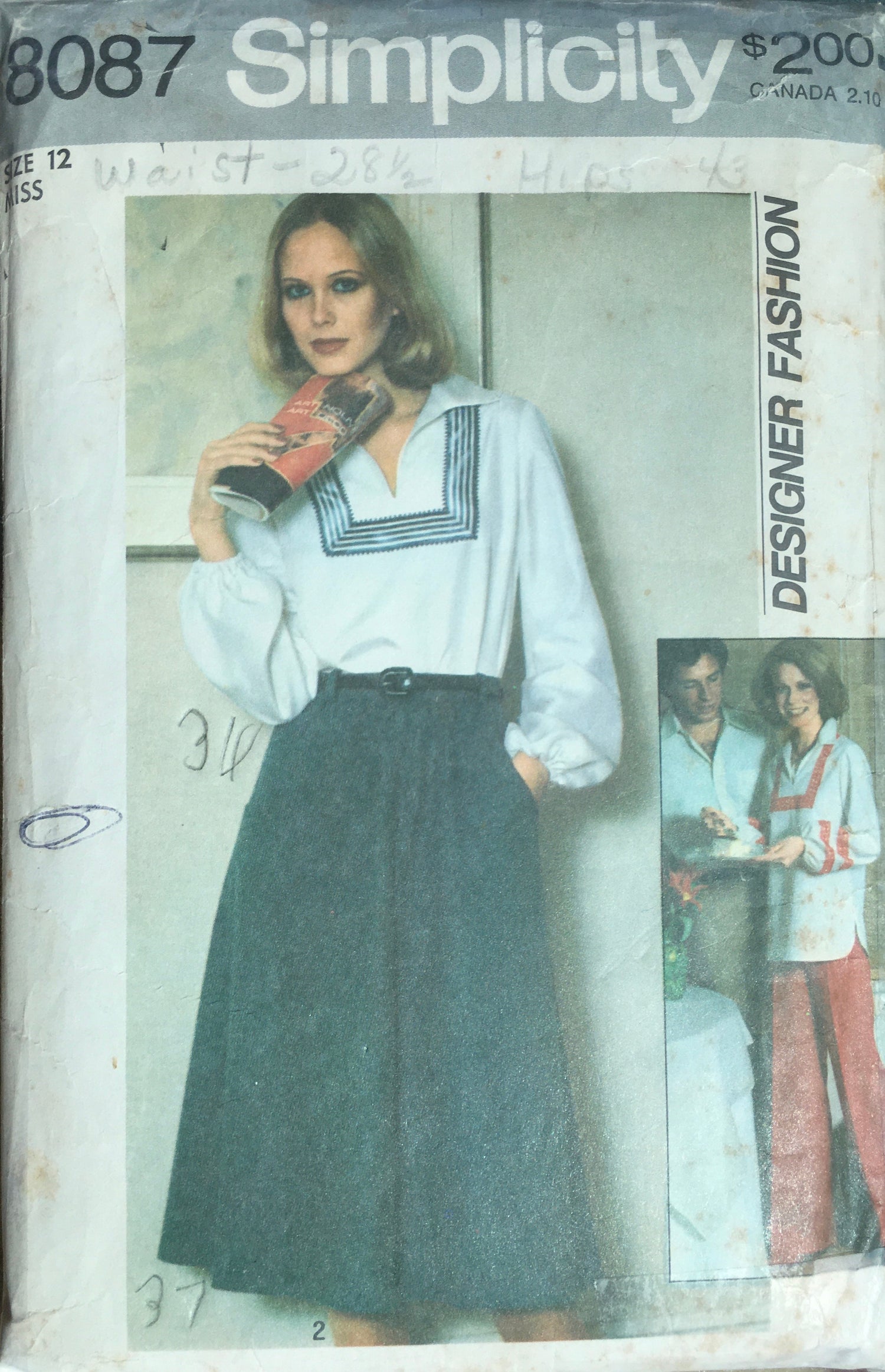 Simplicity 8087 Sewing Pattern (Vintage) CUT
