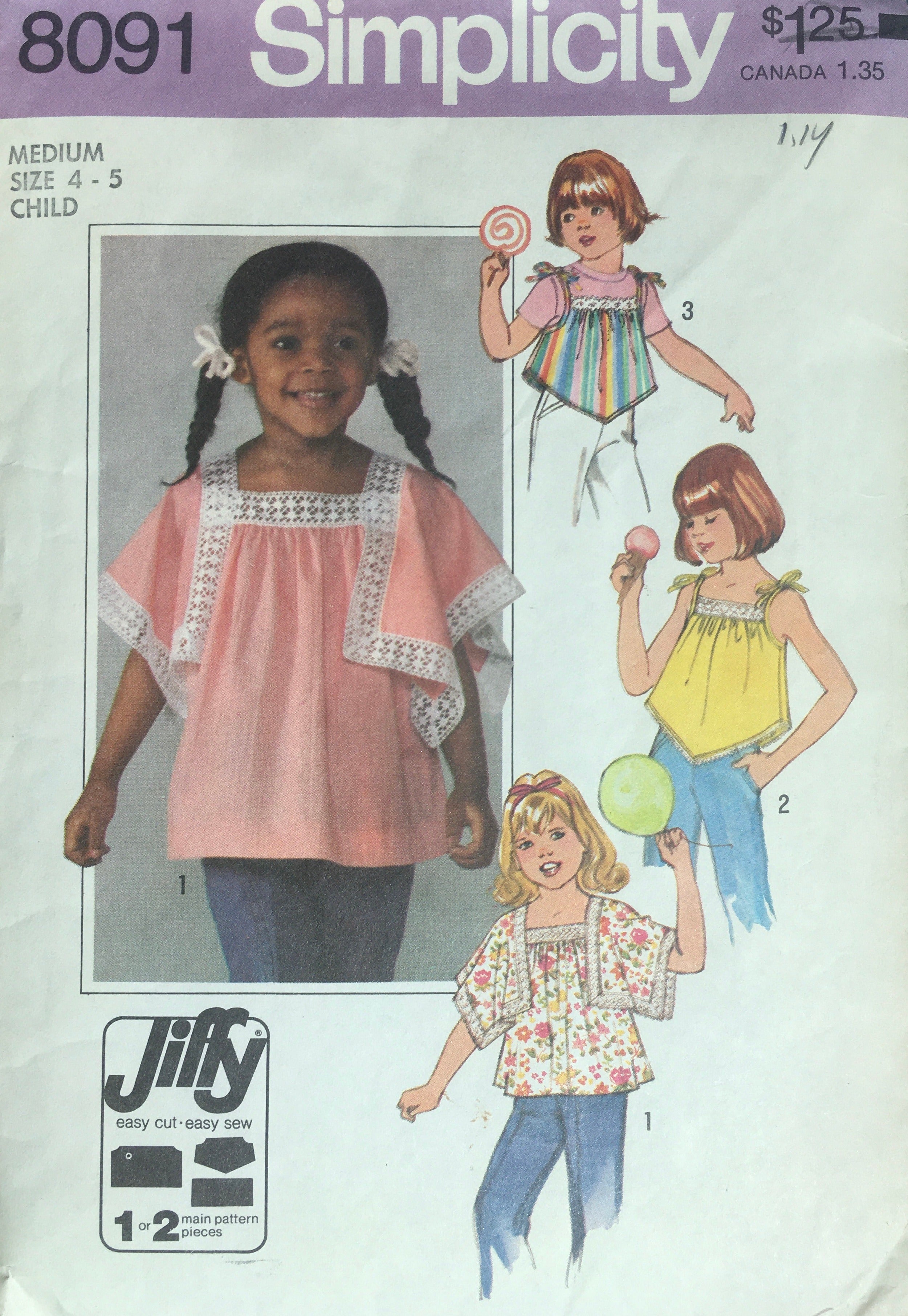 Simplicity 8091 Sewing Pattern (Vintage) CUT