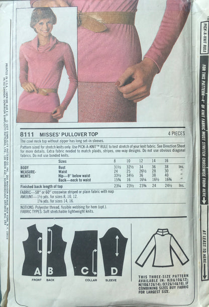 Simplicity 8111 Sewing Pattern (Vintage) CUT