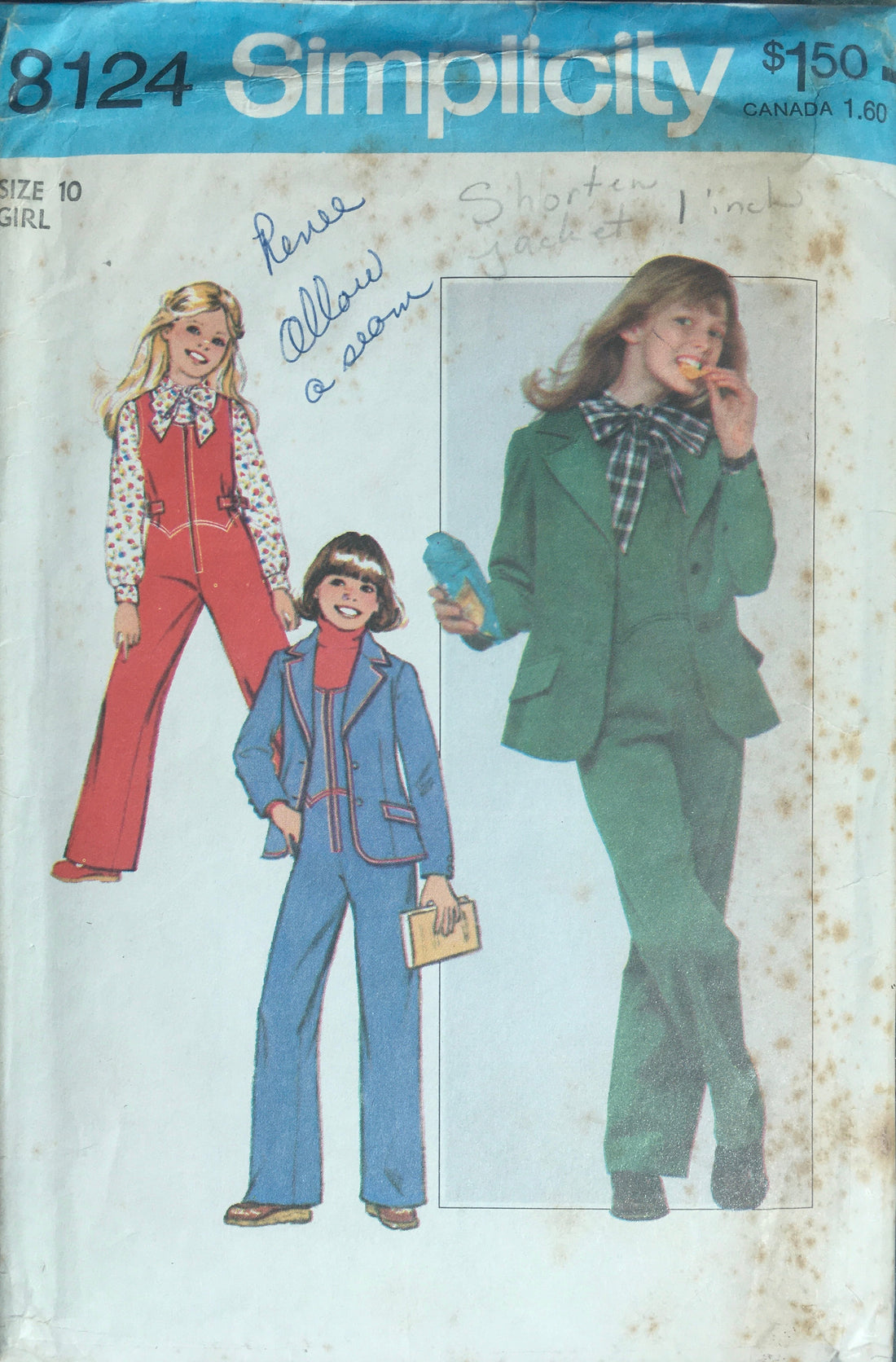 Simplicity 8124 Sewing Pattern (Vintage) CUT