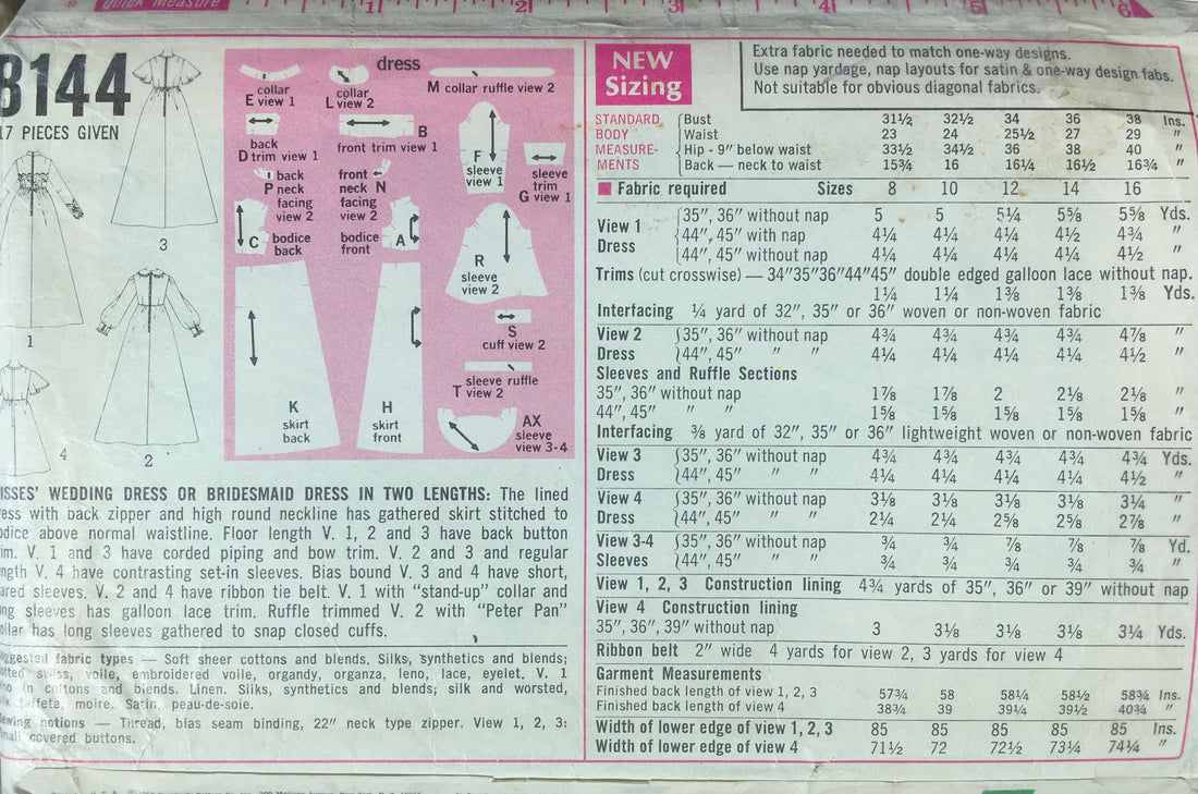 Simplicity 8144 Sewing Pattern (Vintage) CUT