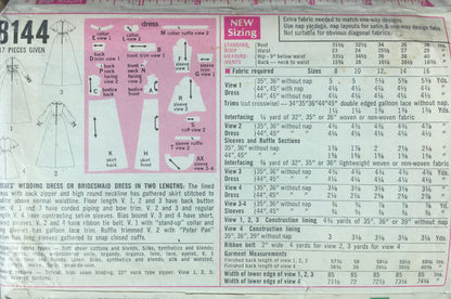 Simplicity 8144 Sewing Pattern (Vintage) CUT