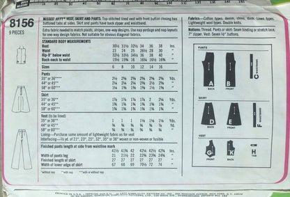 Simplicity 8156 Sewing Pattern (Vintage) CUT