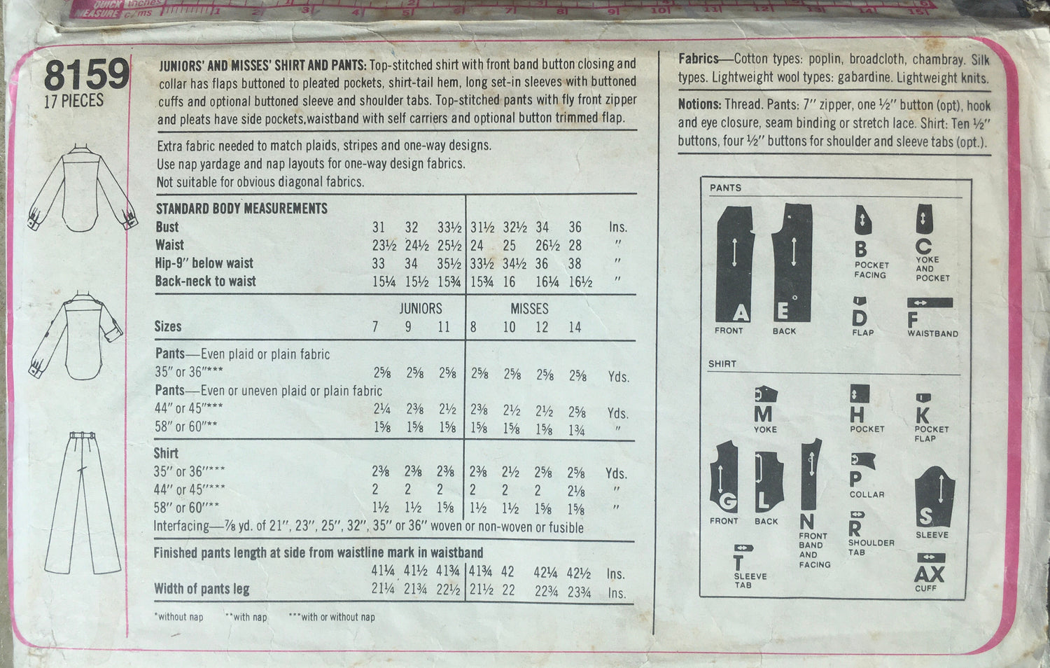 Simplicity 8159 Sewing Pattern (Vintage) CUT