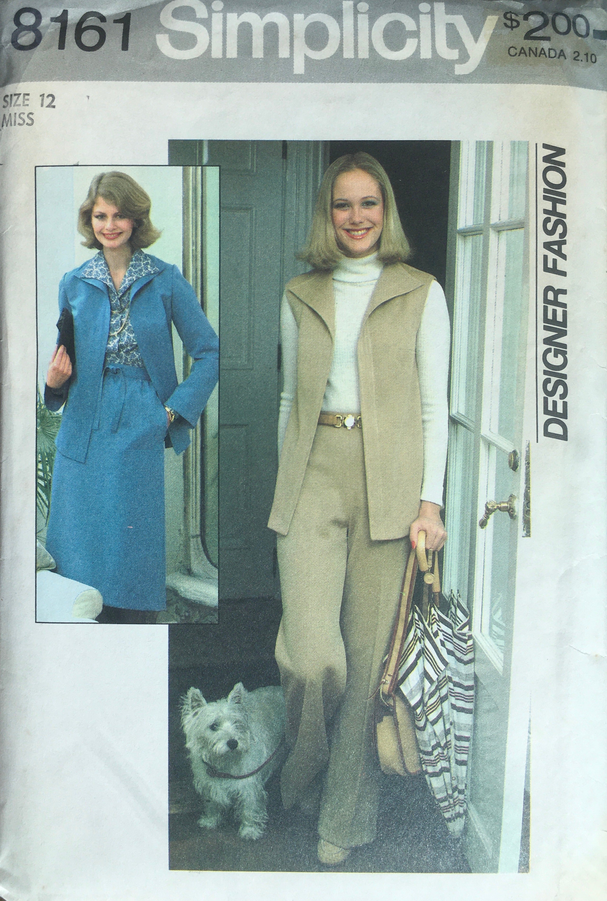 Simplicity 8161 Sewing Pattern (Vintage) CUT