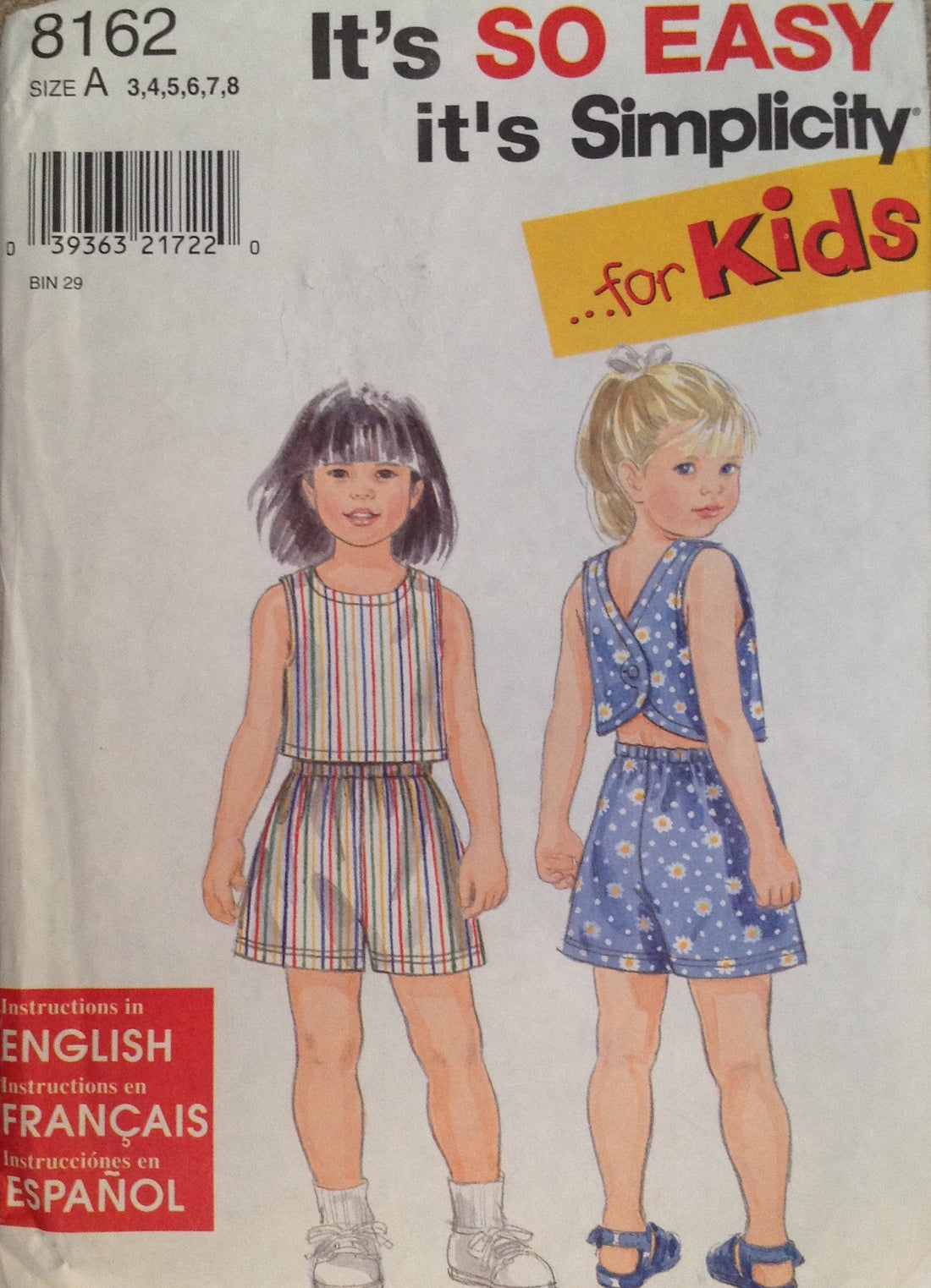 Simplicity 8162 Sewing Pattern (Vintage) UNCUT