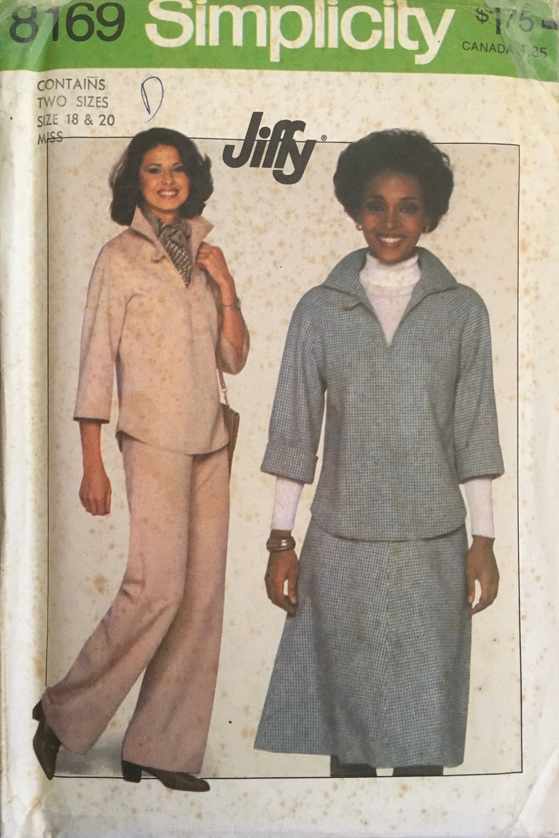 Simplicity 8169 Sewing Pattern (Vintage) UNCUT/CUT