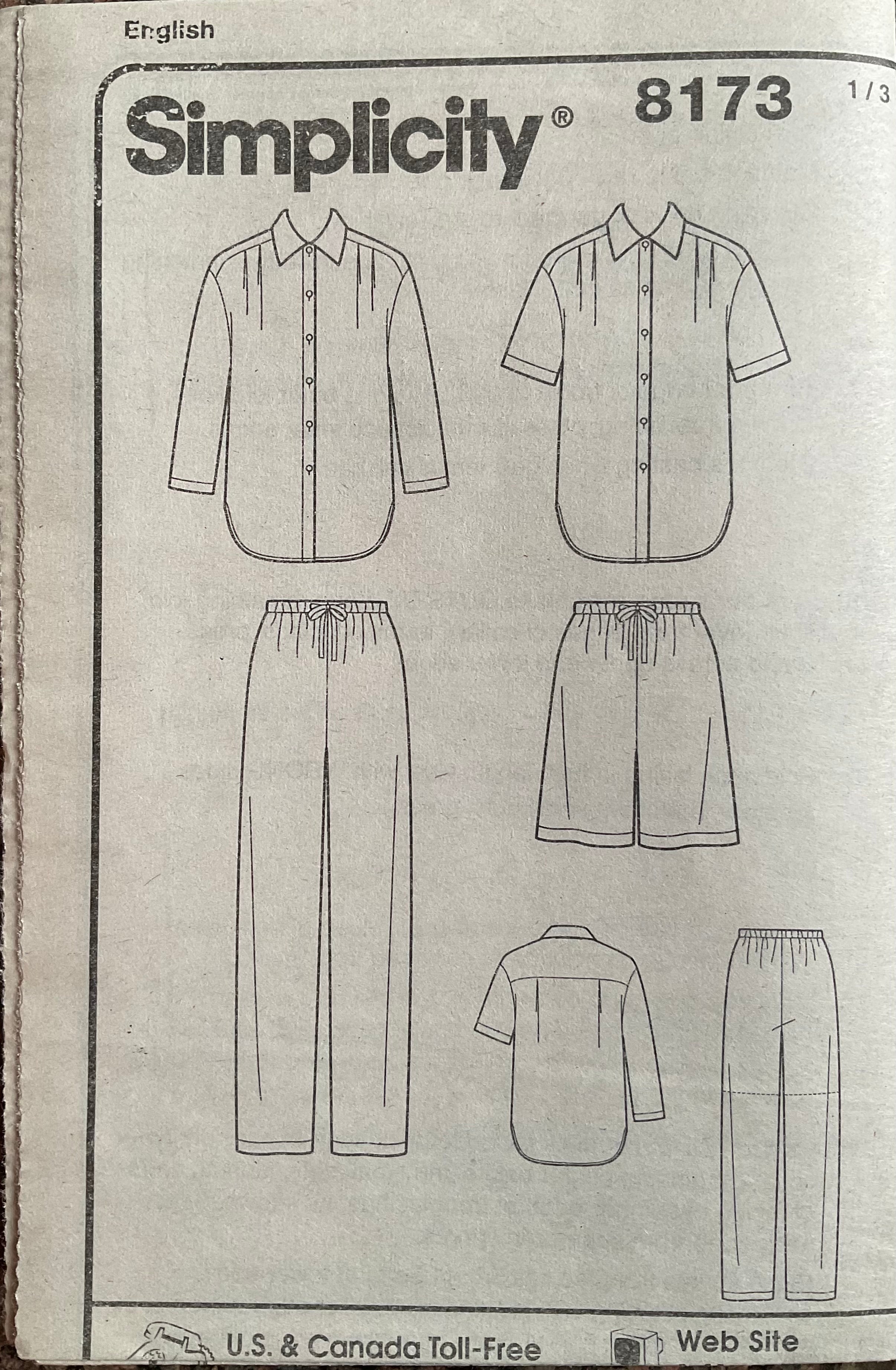 Simplicity 8173 Sewing Pattern (Vintage) CUT